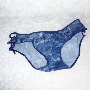 Denim Style Panty Plus Size 2X-3X Denim Print Cheeky Panty